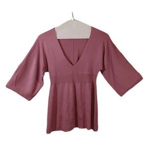 NWOT Mixit Wool Blend Plunge Neck Sweater   Medium